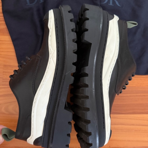Dior x Sacai Black Men's Derby Shoes Sz 8 Orig. $1600 - Picture 3 of 12